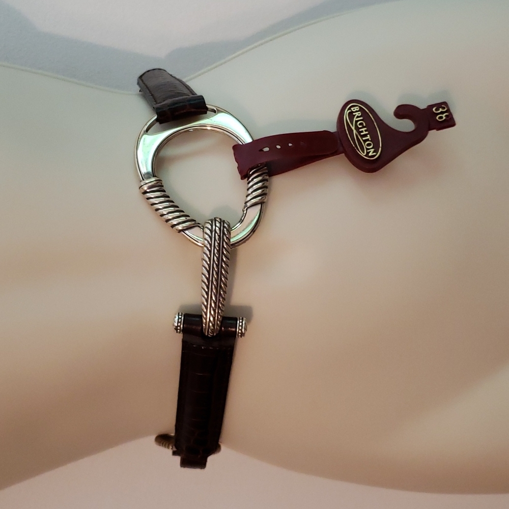 NWT Brighton belt size 36in long. Very sharp looking with the gold  and brown.